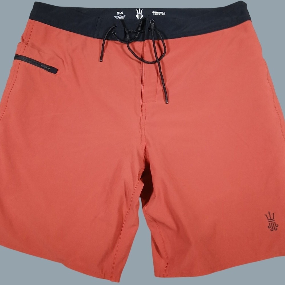 Driftline Board Shorts Mens 36 Original Drifties Black Polyester Spandex